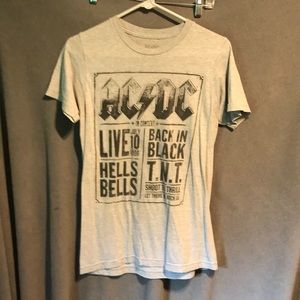 AC/DC size small concert tee used gray